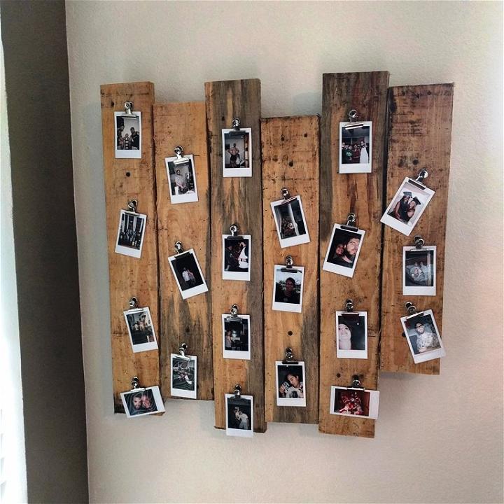 Add Splendid Touches With Wood Plank Kids Picture Displays
