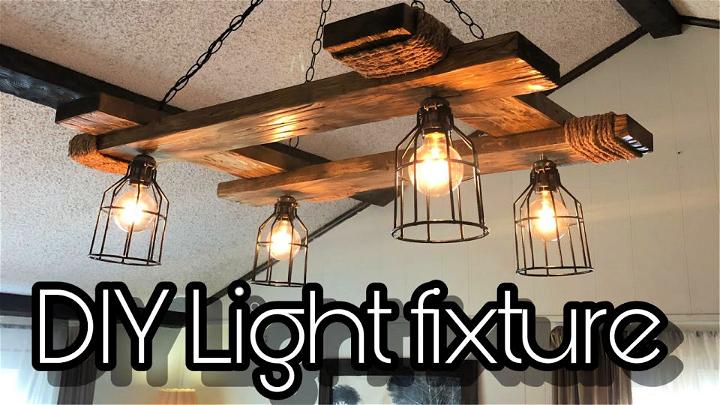 Vintage DIY Rustic Light Fixture