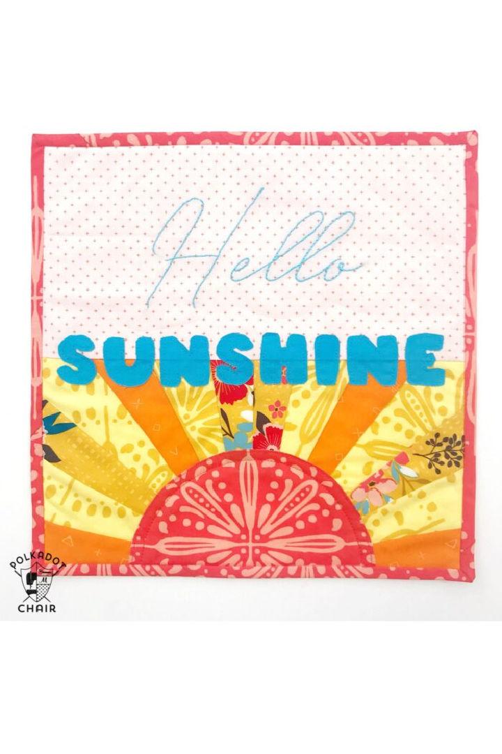 Hello Sunshine Mini Quilt Pattern