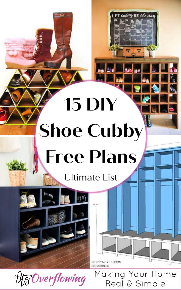 free diy shoe cubby plans