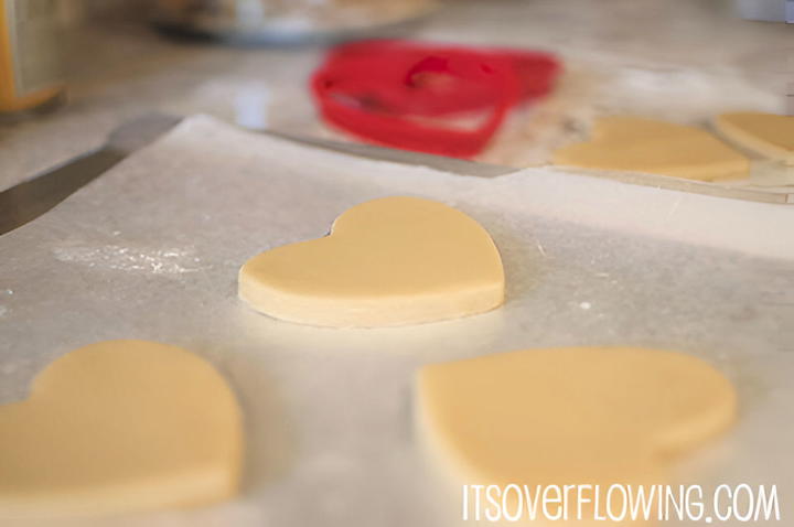 place cookie on a pan lined with parchment paper