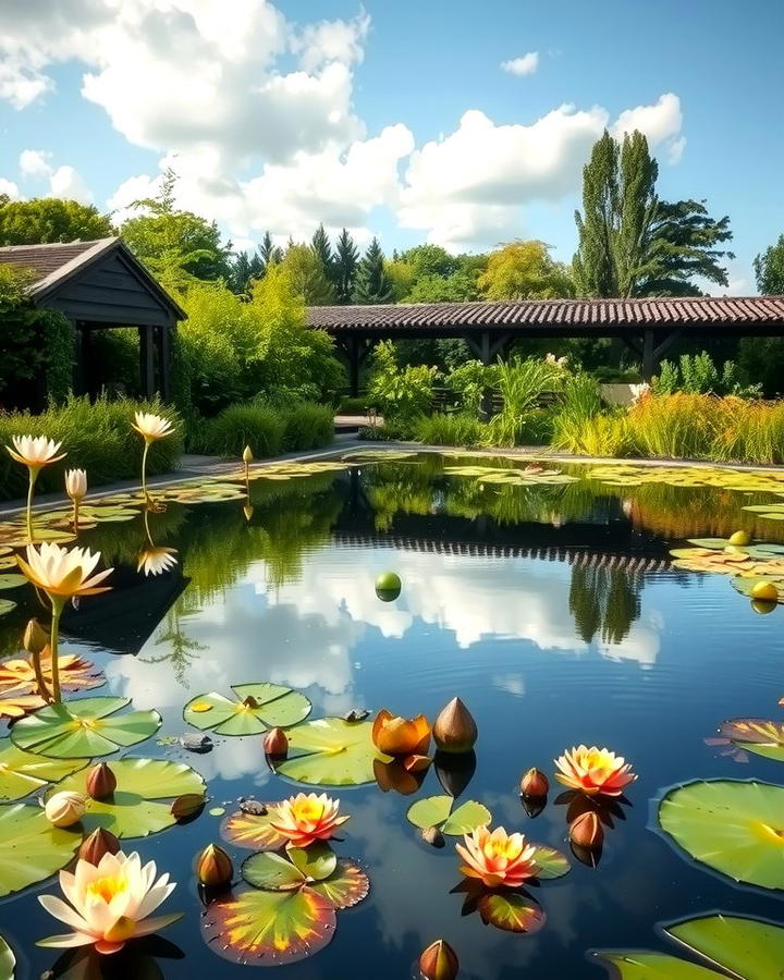 A Reflective Garden Pond