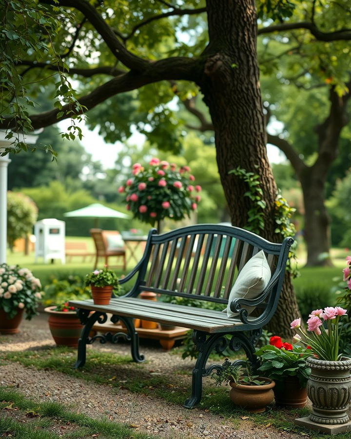 A Rustic Garden Bench