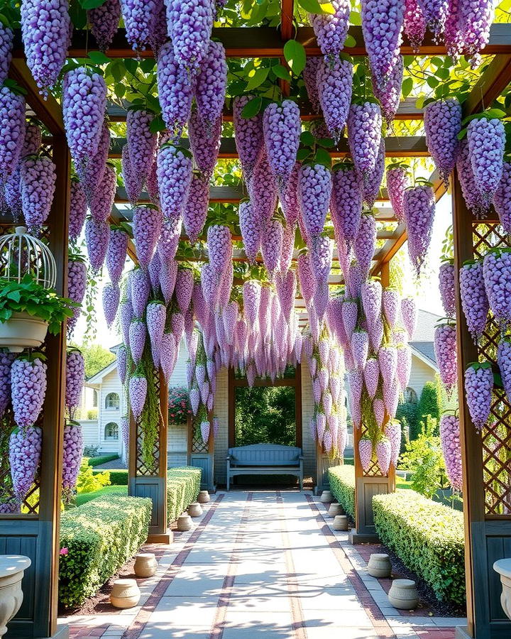 A Wisteria Covered Pergola