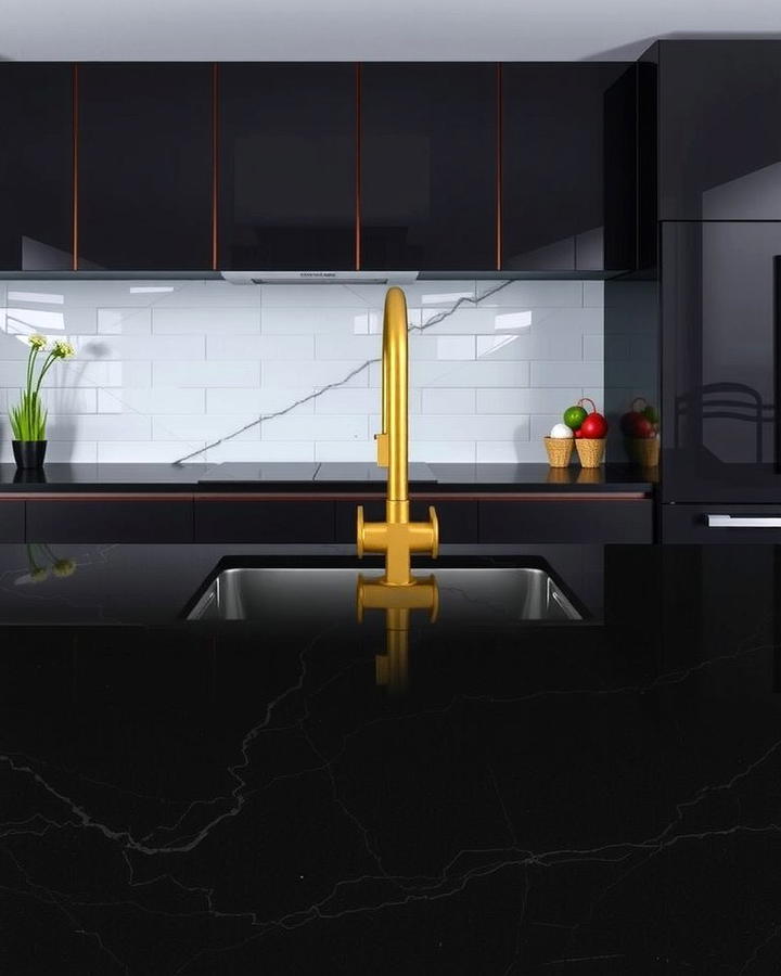 Absolute Black Granite for Sleek Minimalism