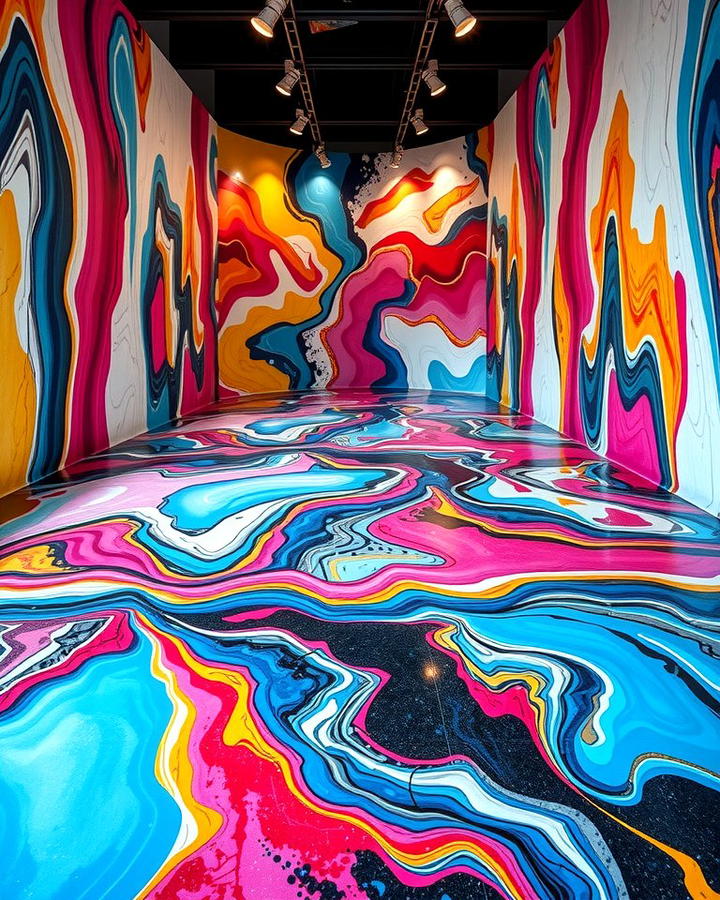 Abstract Art Epoxy Floors