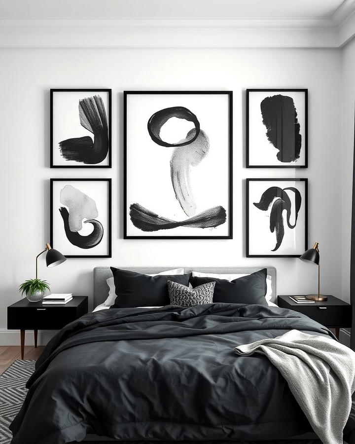 Abstract Black and White Art