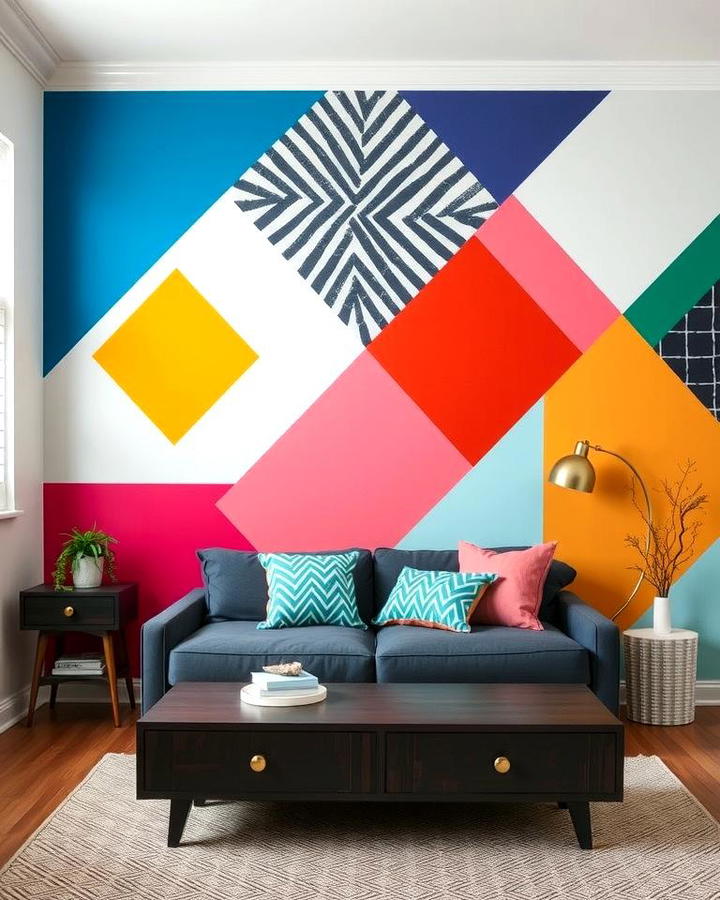 Accent Wall with Bold Patterns