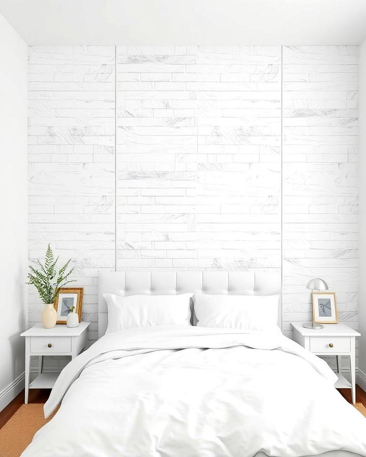 Accent Wall with White Textures