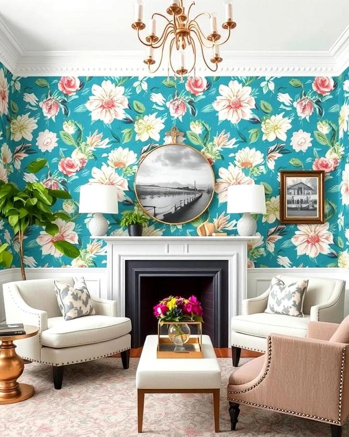 Accent Walls with Bold Wallpaper