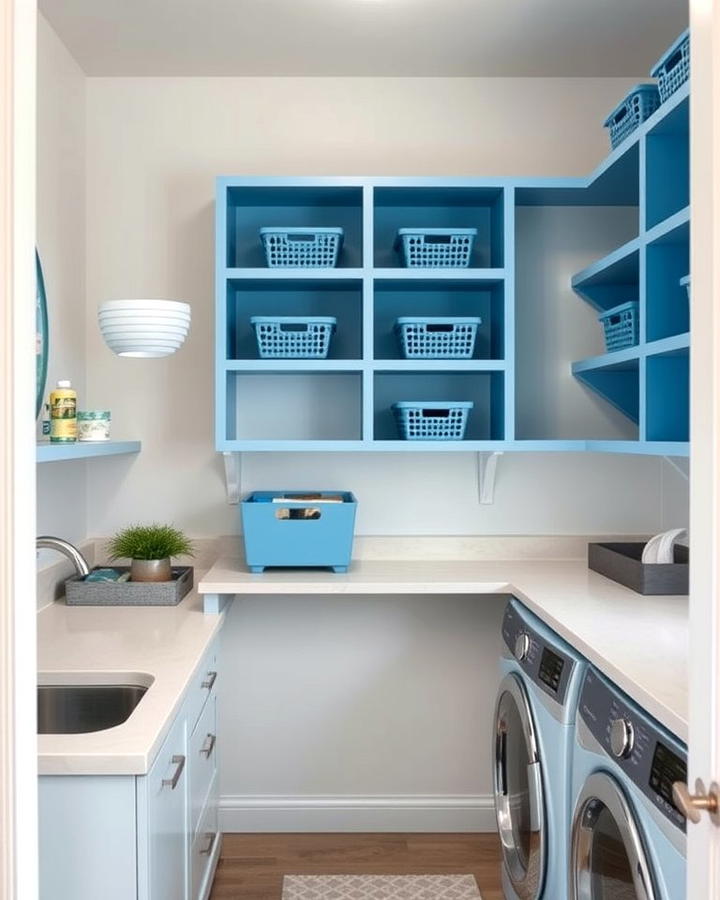 Add Blue Open Shelving