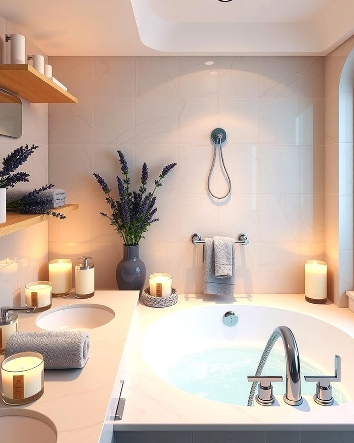 Add Candle Accents to Bathroom Decor