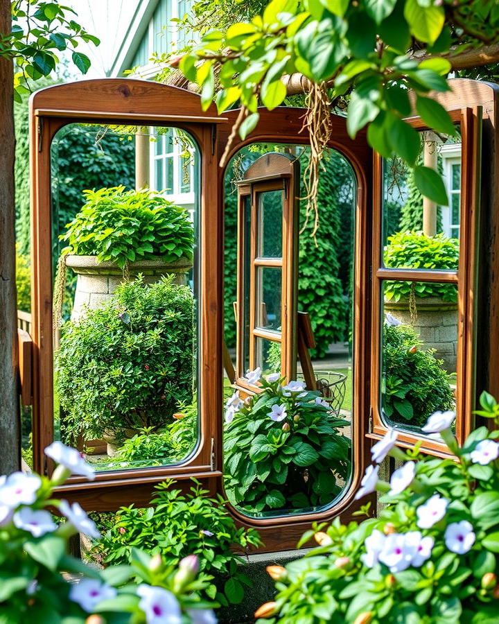 Add Rustic Charm With Wooden Framed Mirrors