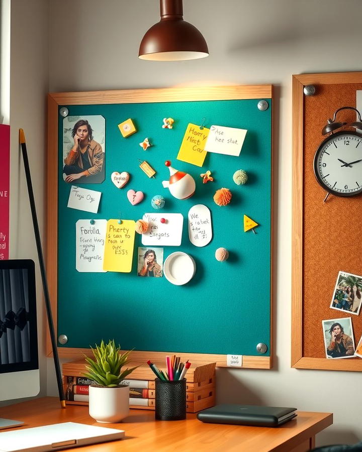 Add a Magnetic Board or Corkboard