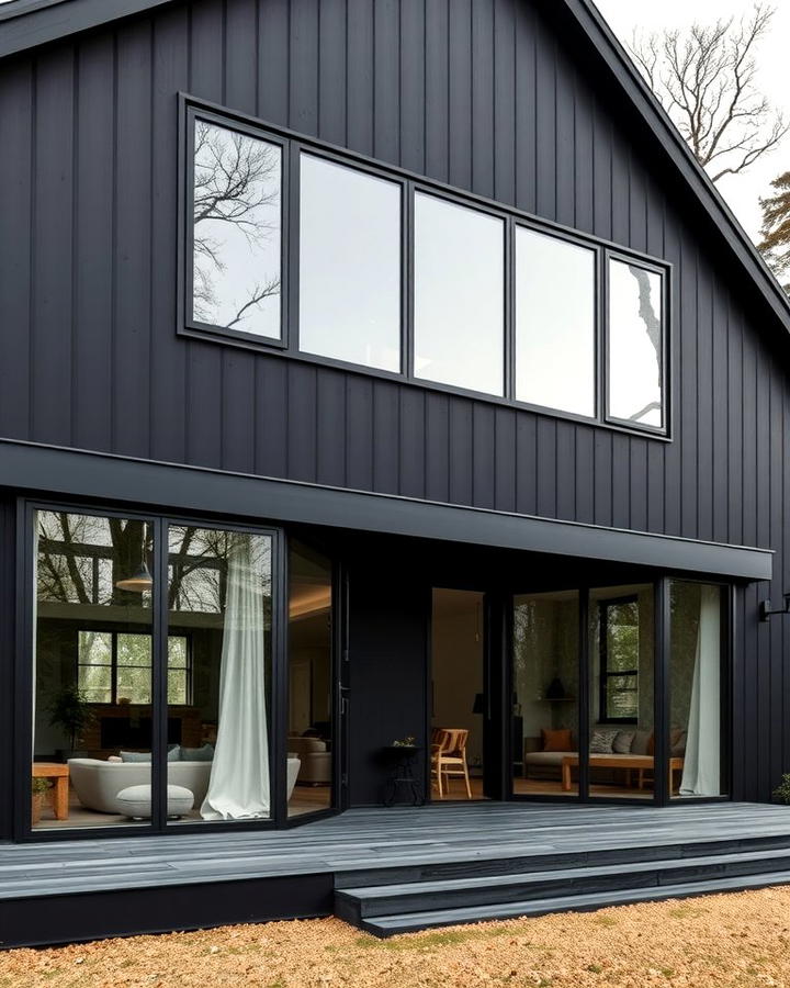 All Black Exterior with Glass Accents