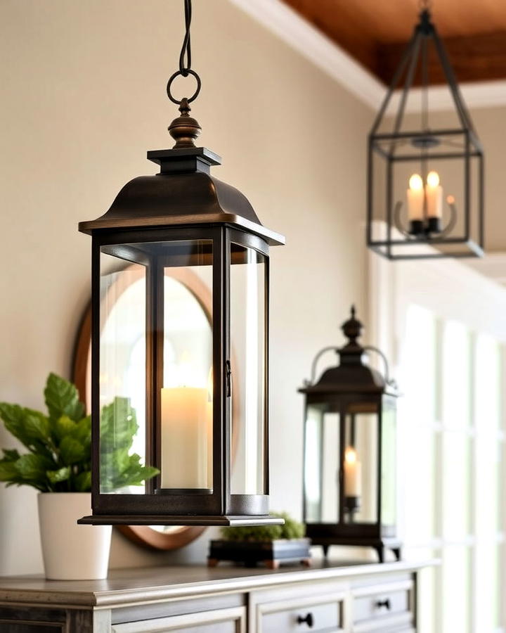 Antique Lanterns for Farmhouse Entryway