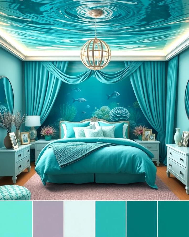 Aqua and Teal Color Palette