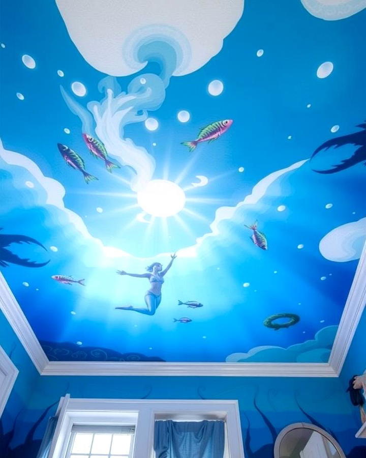 Aquatic Themed Ceiling Art