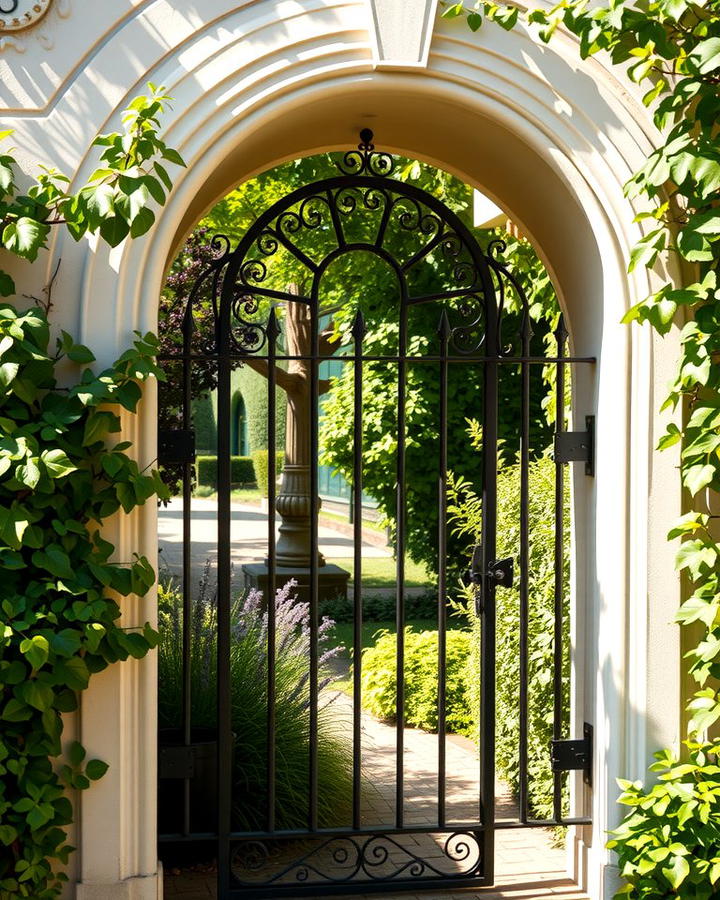 Arched Metal Gate