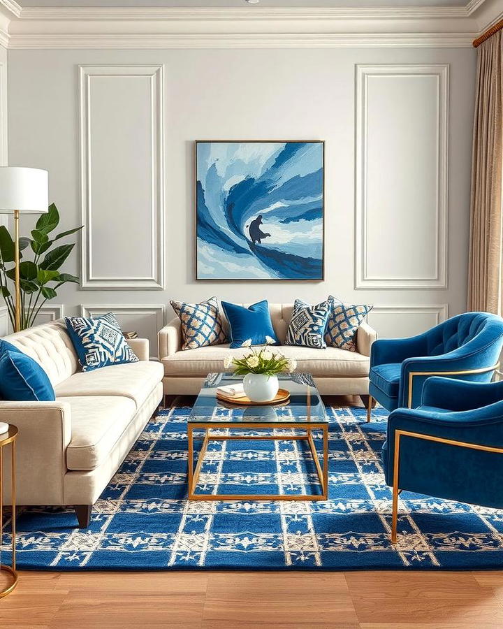 Art Deco Inspiration with Blue and Beige