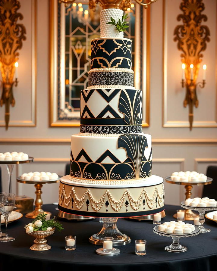 Art Deco Wedding Cake Designs