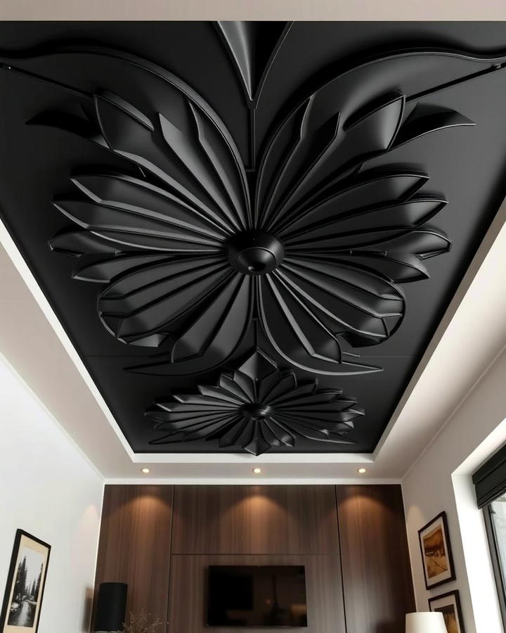 Artistic Black Ceiling Accent