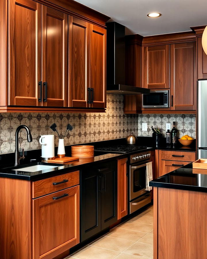 Artistic Kitchen With Two tone Cabinets