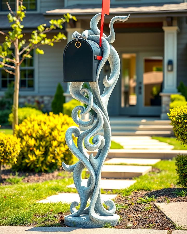 Artistic Sculptural Mailbox Post