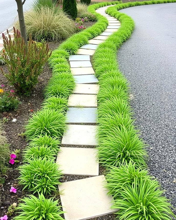 Asphalt Walkways with Greenery Borders