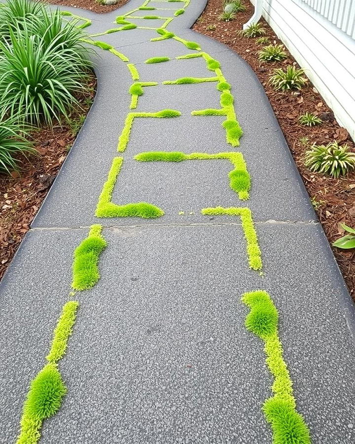 Asphalt Walkways with Moss or Grass Infill