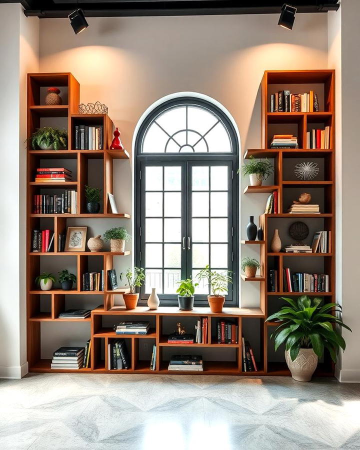 Asymmetrical Bookcases for a Modern Look