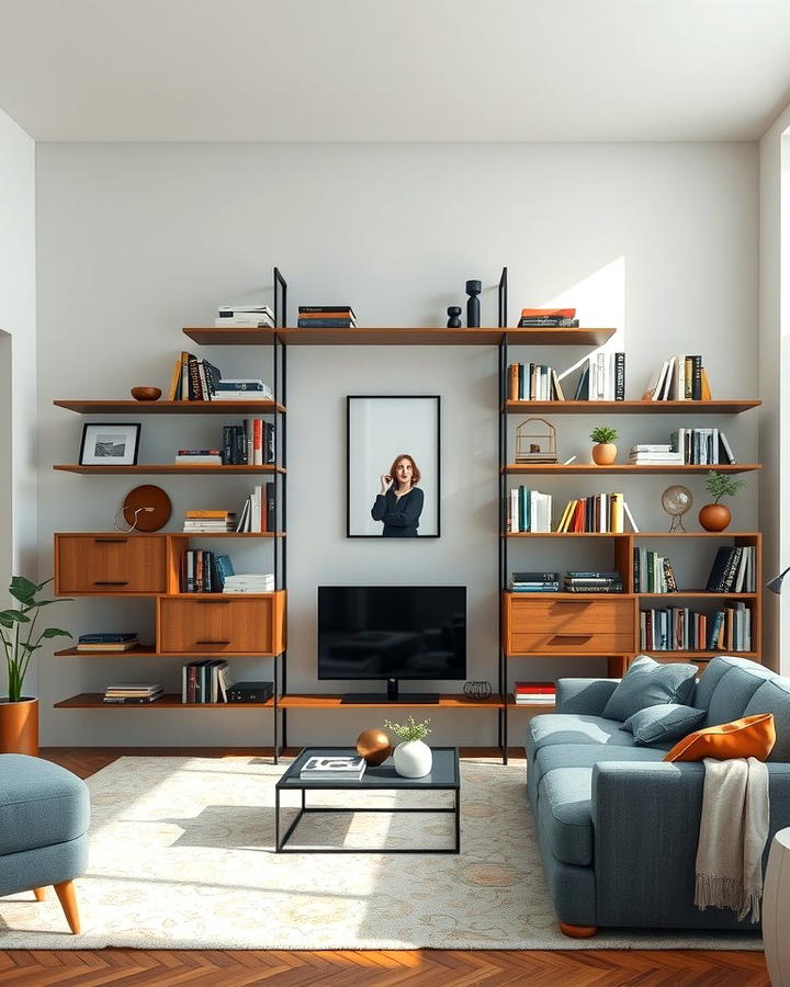 Asymmetrical Shelving for a Modern Twist