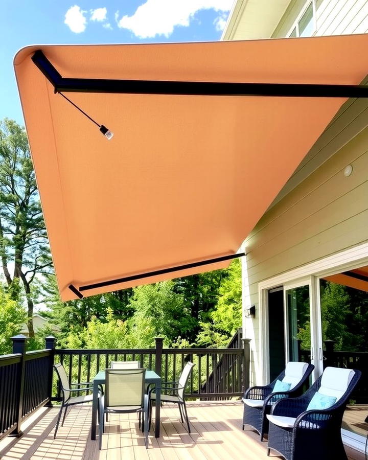 Awning with Adjustable Louvers