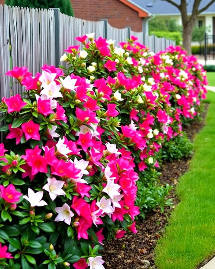 Azaleas Along Fences