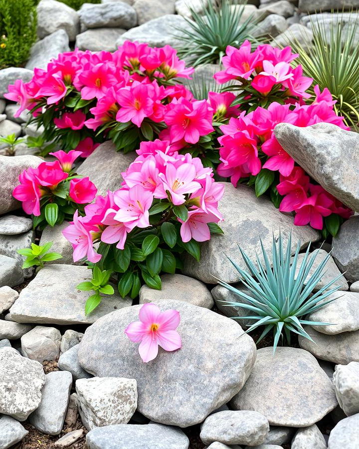 Azaleas Along Rock Gardens