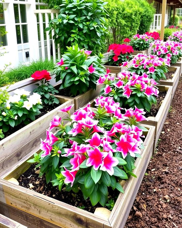 Azaleas in Raised Garden Beds