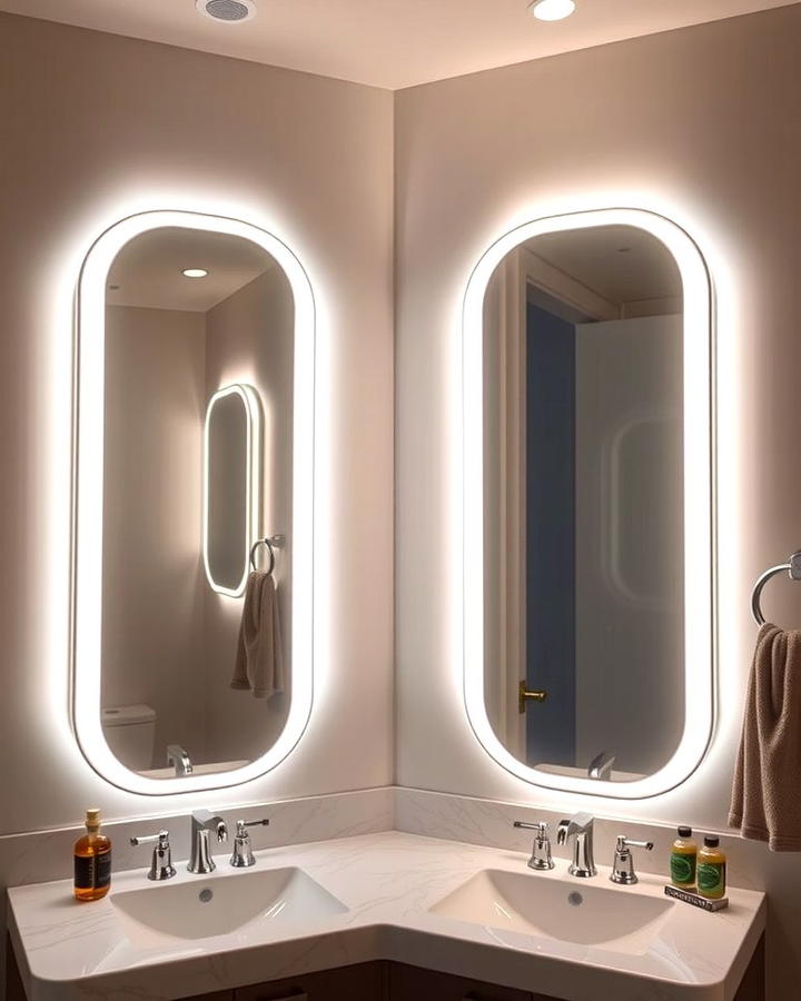 Backlit Mirrors for Functionality