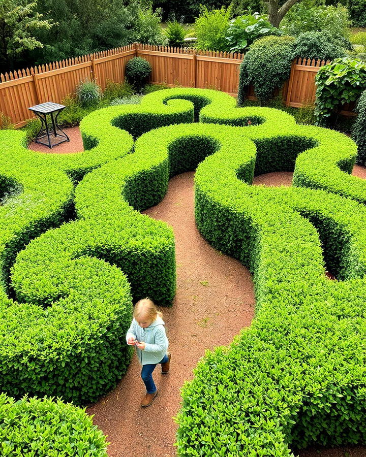 Backyard Garden Maze Fun