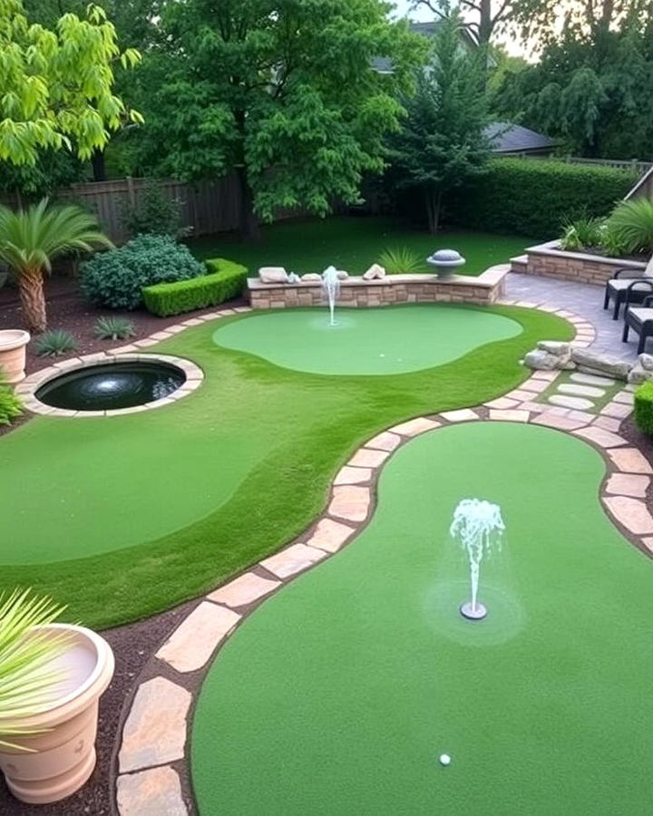 Backyard Greens with Water Features