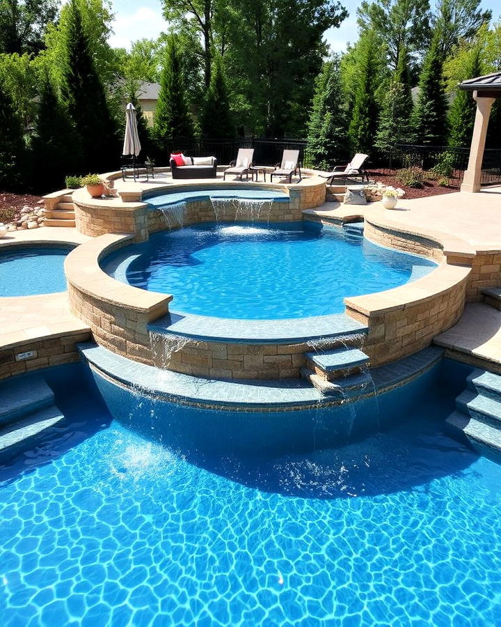 Backyard Multi Level Pool