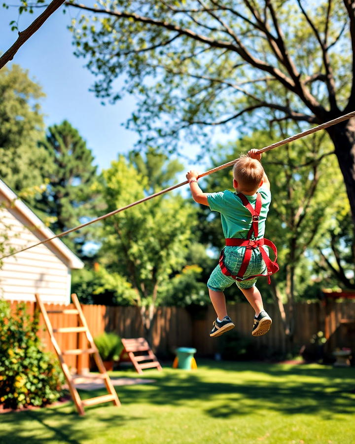 Backyard Zip Line for Kids