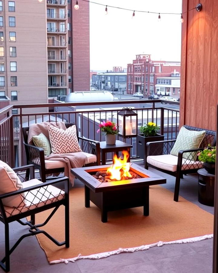 Balcony Fire Pit Area