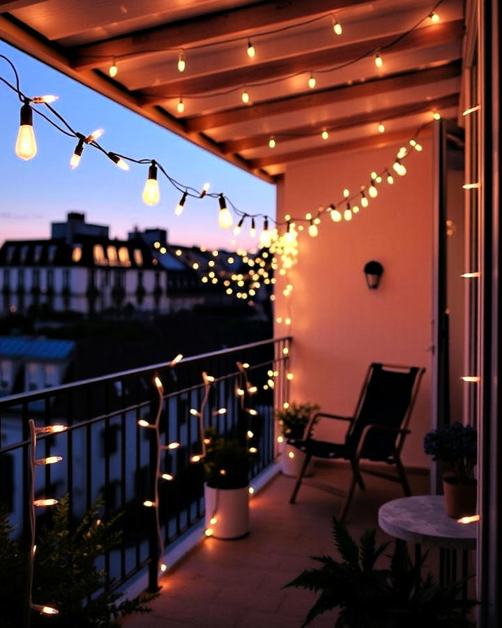 Balcony String Lights for Ambiance