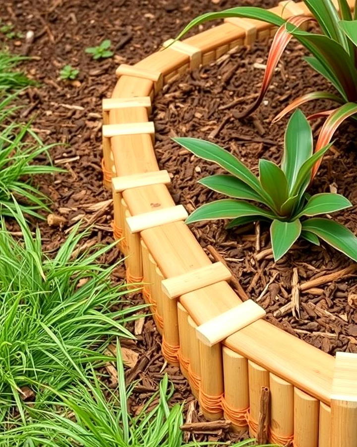 Bamboo Edging for Mulch