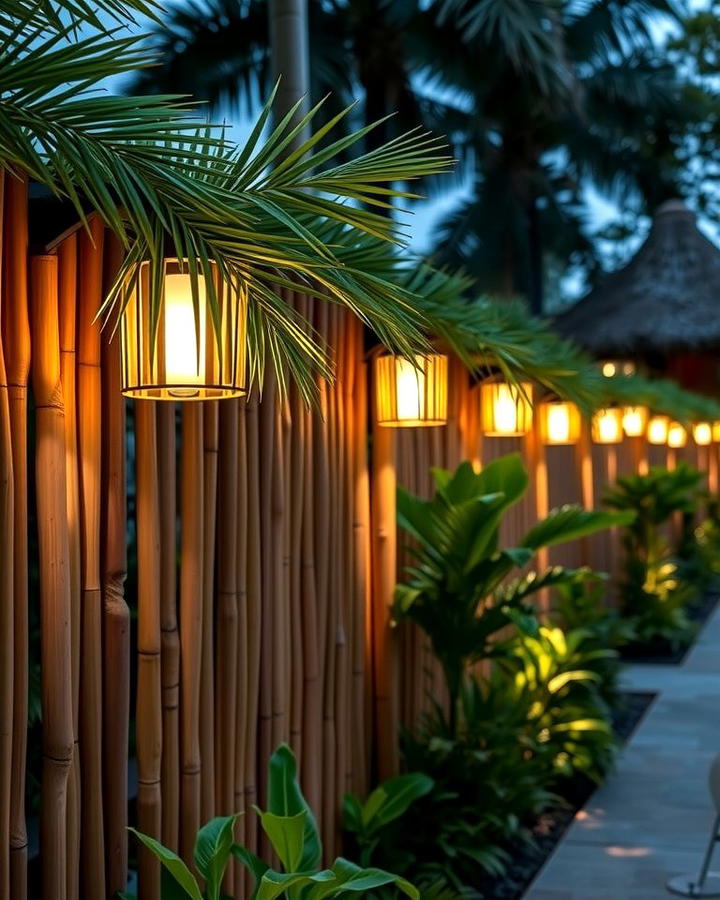 Bamboo Fence Lights