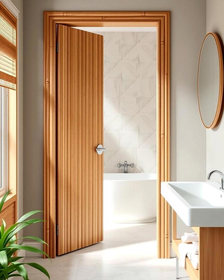 Bamboo Pocket Door for a Natural Touch