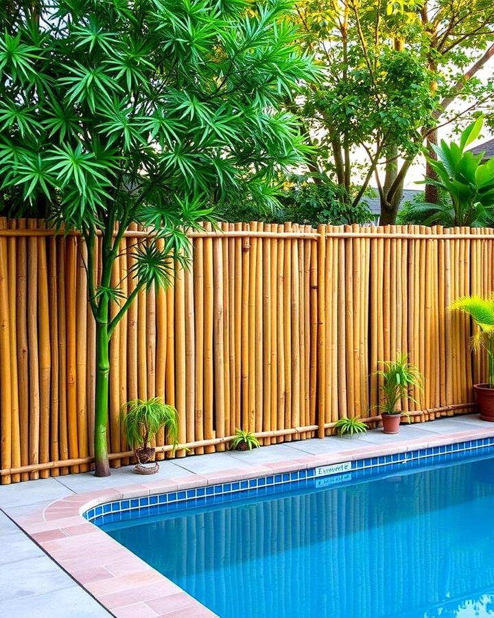 Bamboo Pool Fence