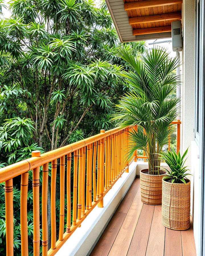 Bamboo Railing for a Tropical Touch