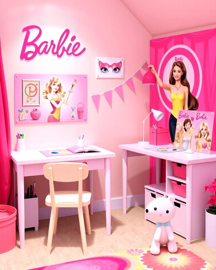 Barbie Inspired Artwork Station