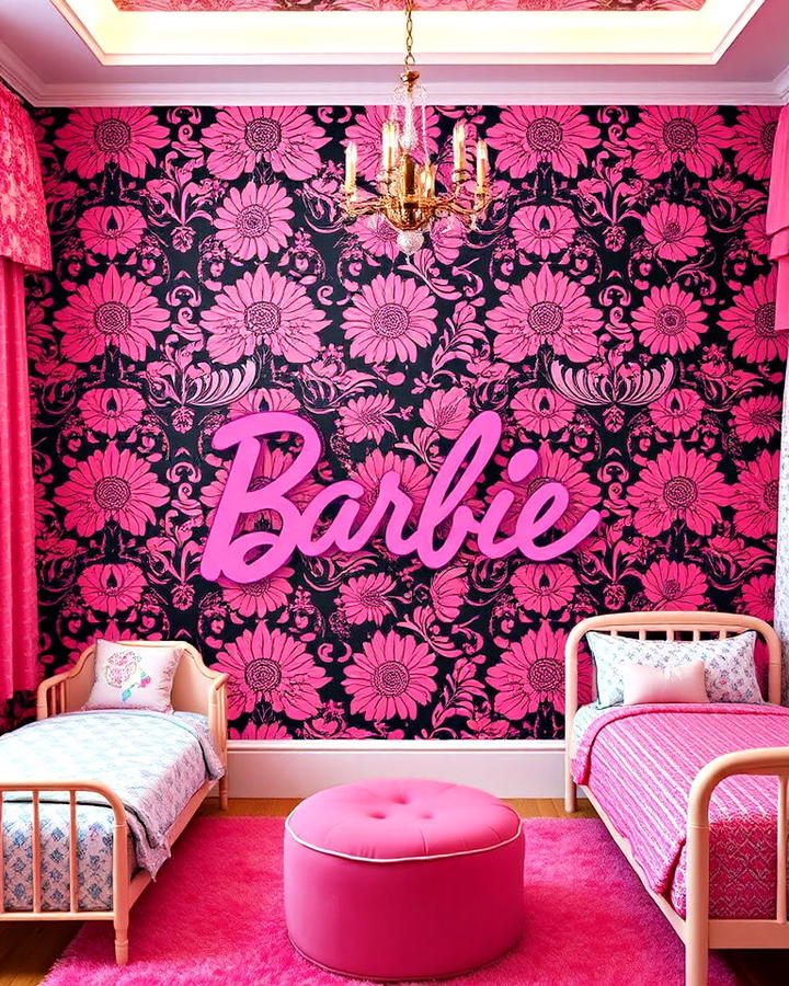 Barbie Themed Accent Wall